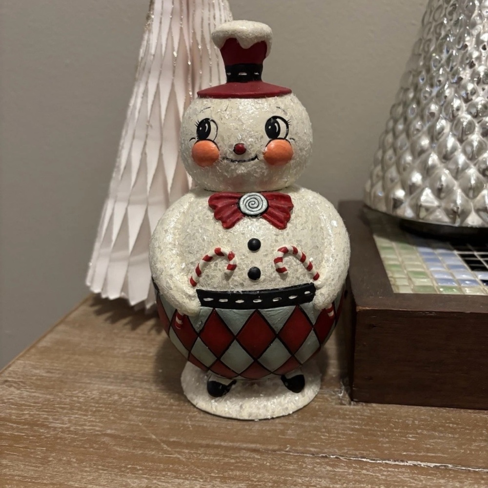 Johanna Parker Conrad Snowman Holiday Decor - Red, White, and Black